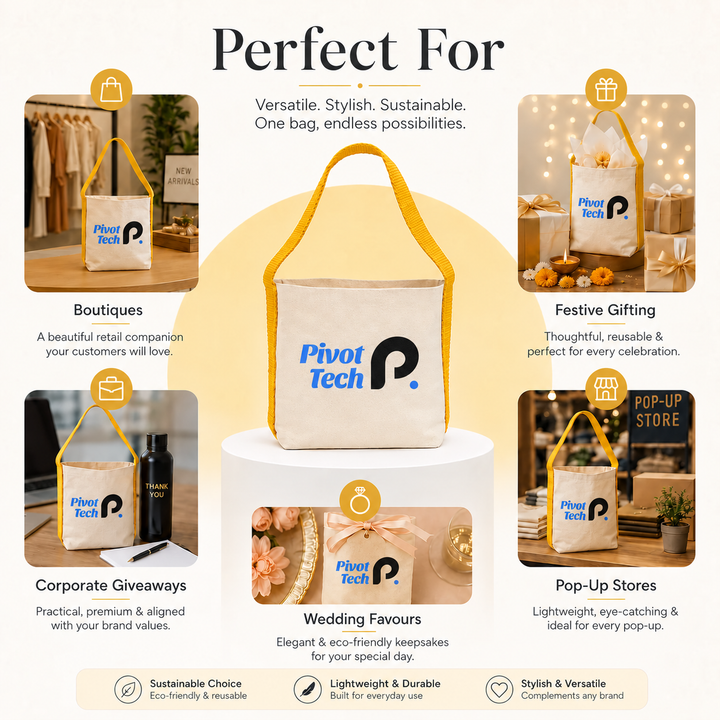 Yellow Basket Bag | 400 GSM
