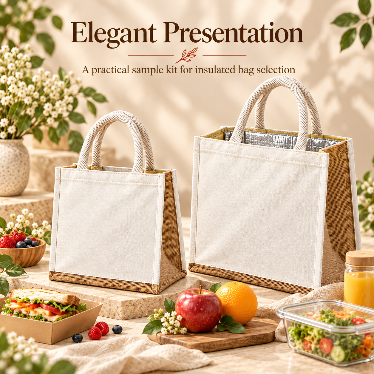 Medium & Large Insulated Cooler Bag Sample Kit
