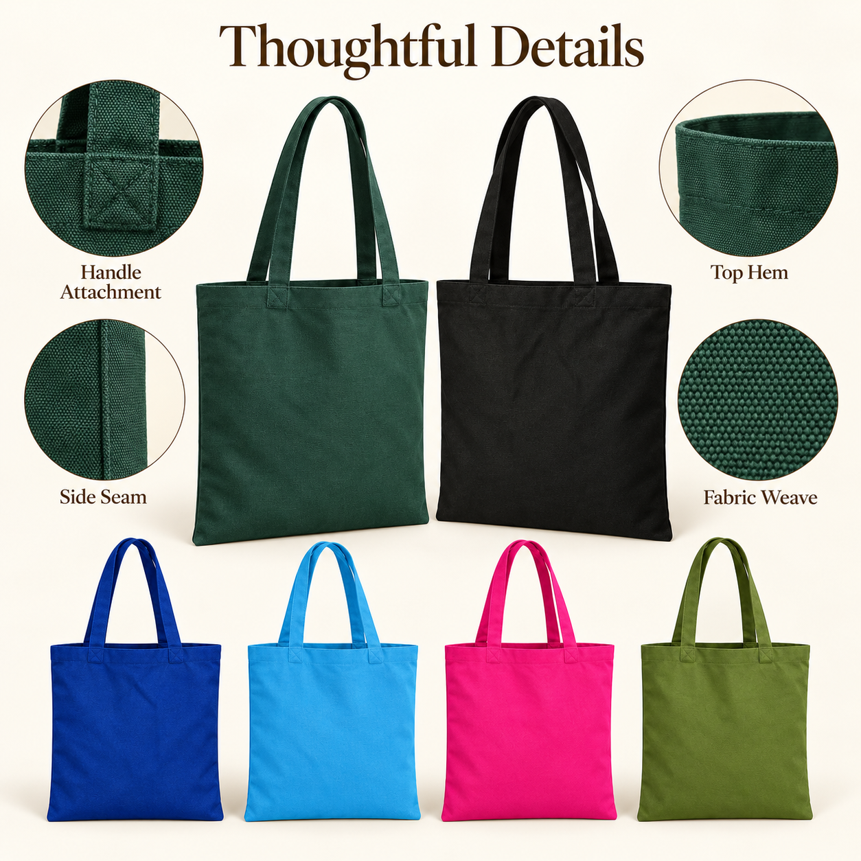 150 & 350 GSM Cotton Tote Bag Sample Kit