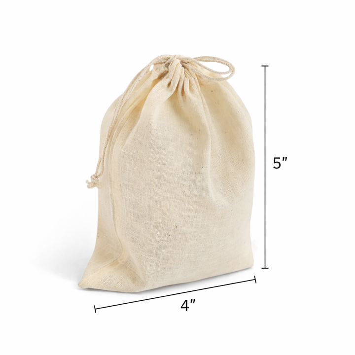 4x5 Inch Cotton Drawstring Bag | 150 GSM