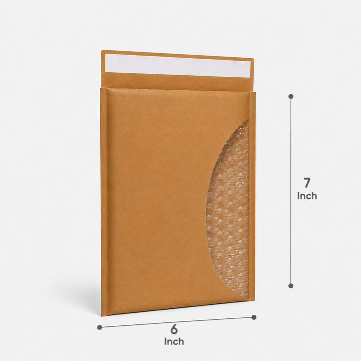 6x7 Kraft Paper Bubble Mailer Bag | 110 GSM
