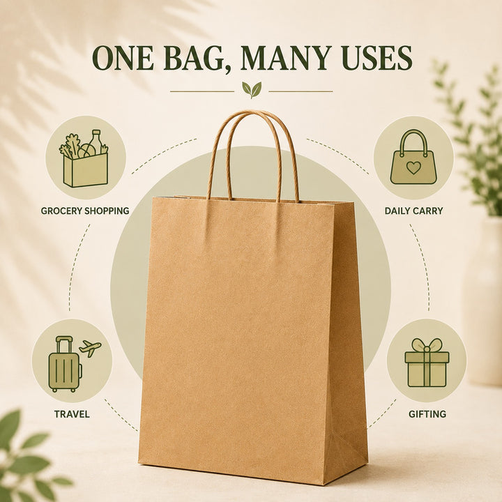7.5x7.5x5 Kraft Paper Bag | 110 GSM