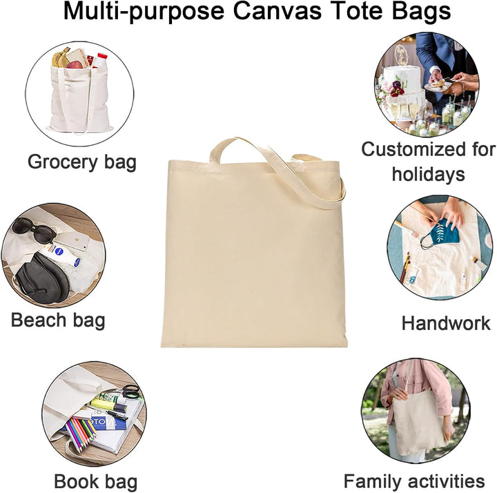 14x16 Inch Cotton Canvas Tote Bag