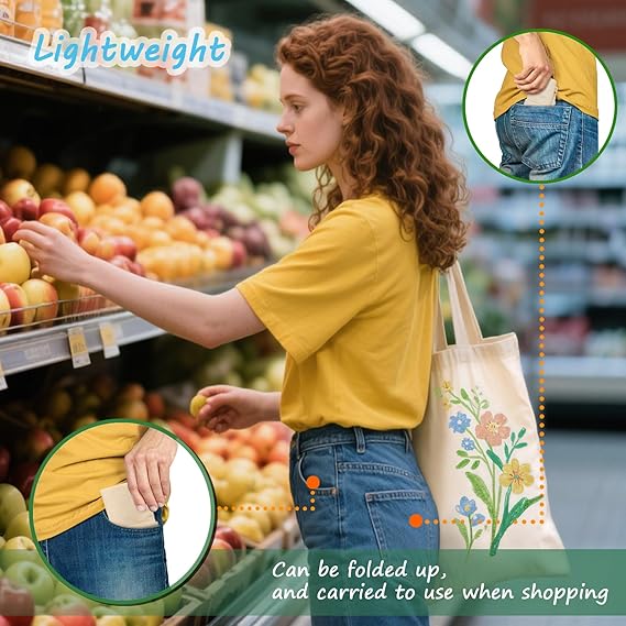 10x12 Inch Cotton Canvas Tote Bag