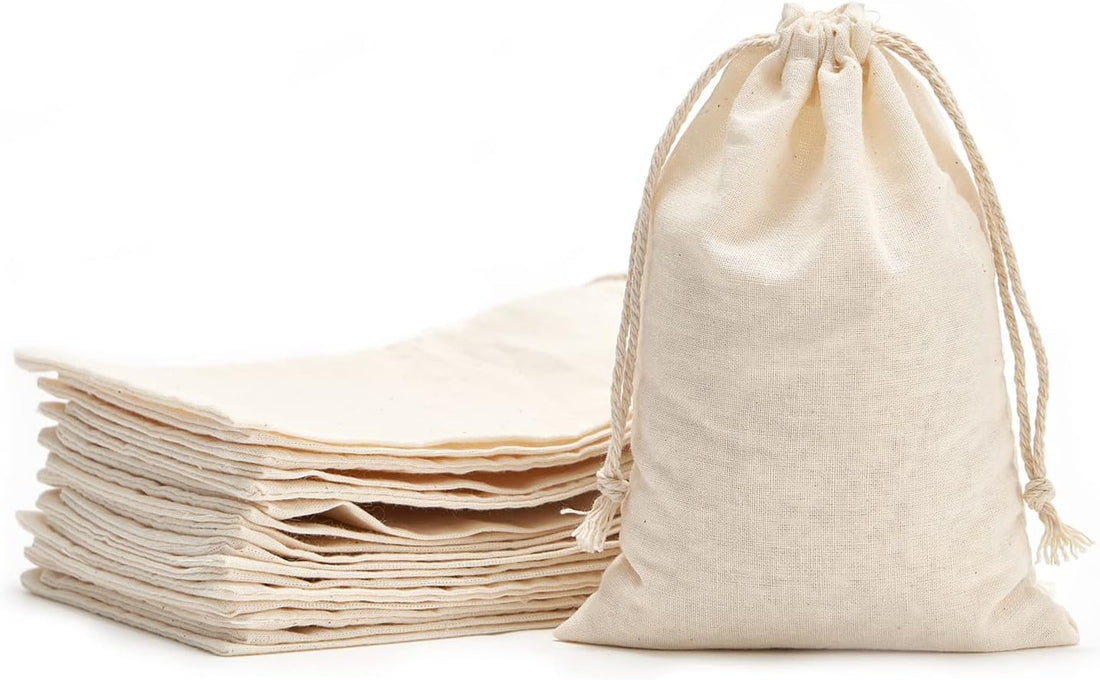 8x10 Inch Cotton Drawstring Pouch Bag
