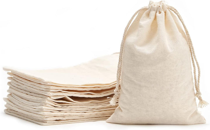 10x12 Inch Cotton Drawstring Pouch Bag