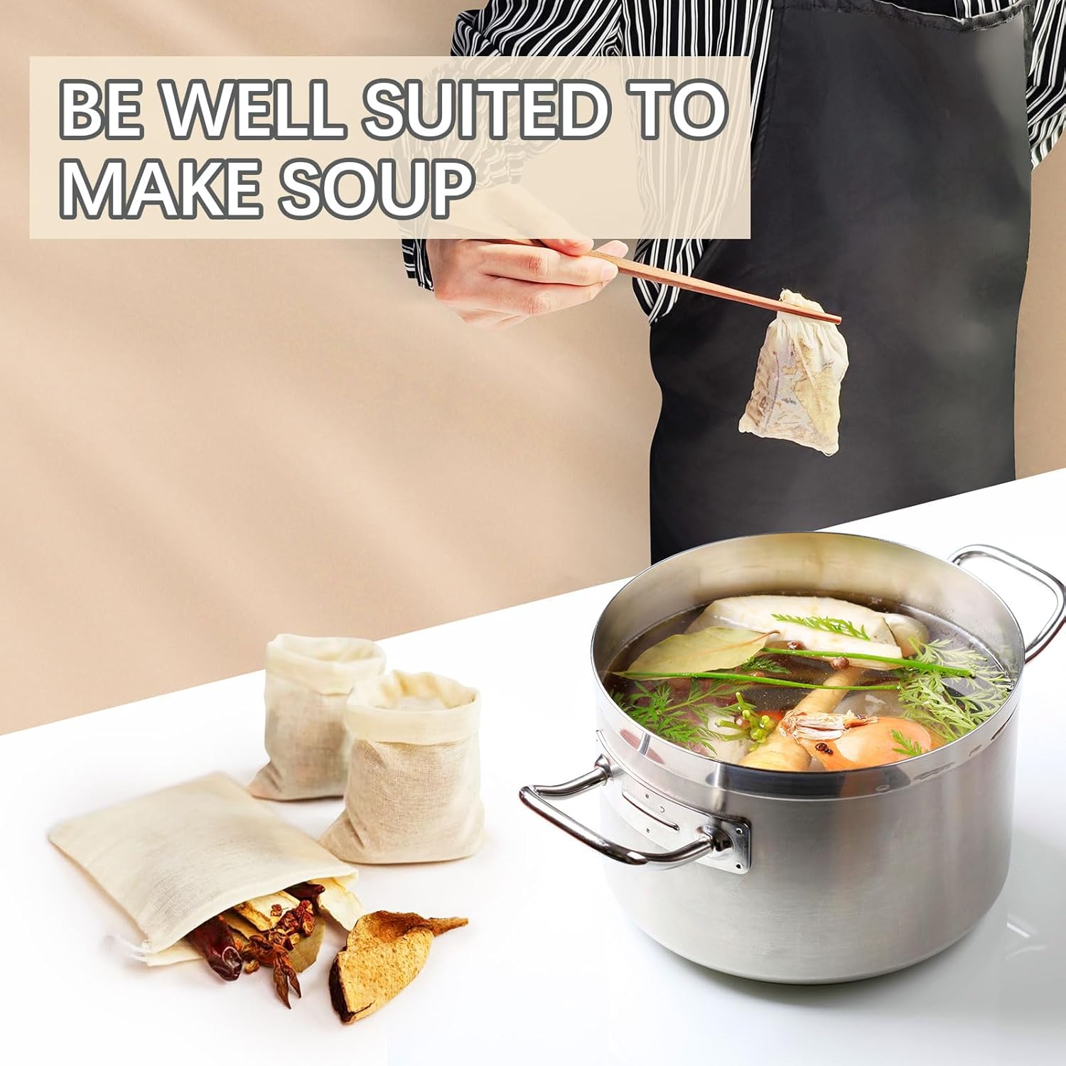 5x7 Inch Cotton Drawstring Pouch Bag