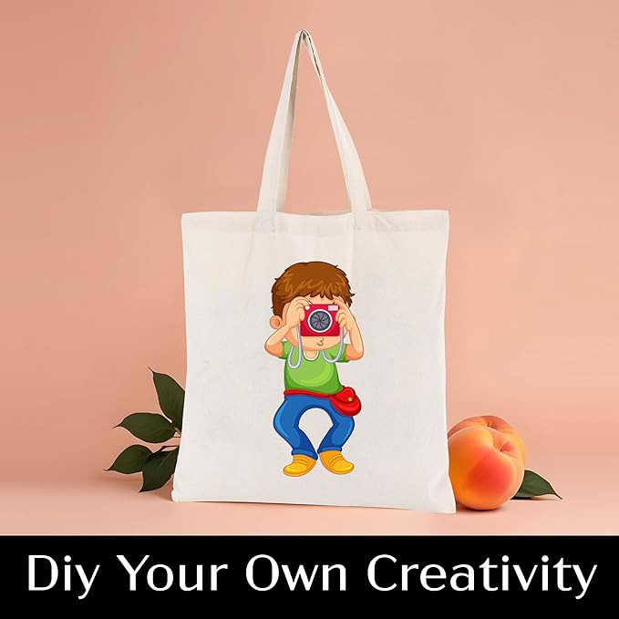 8x10 Inch Cotton Canvas Tote Bag