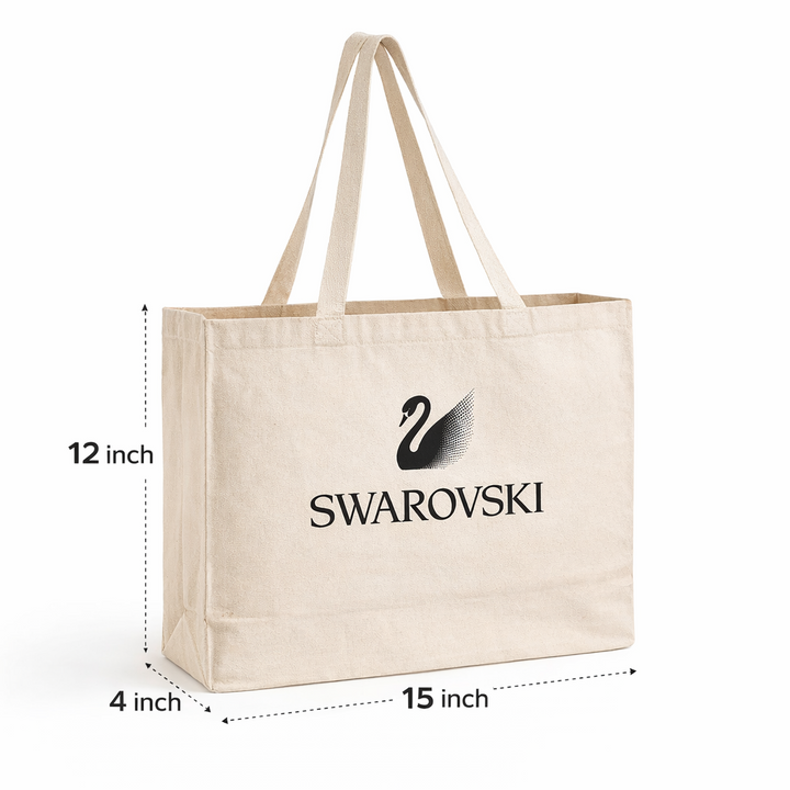 Custom 15x12x4 Inch Cotton Canvas Bag | 330 GSM