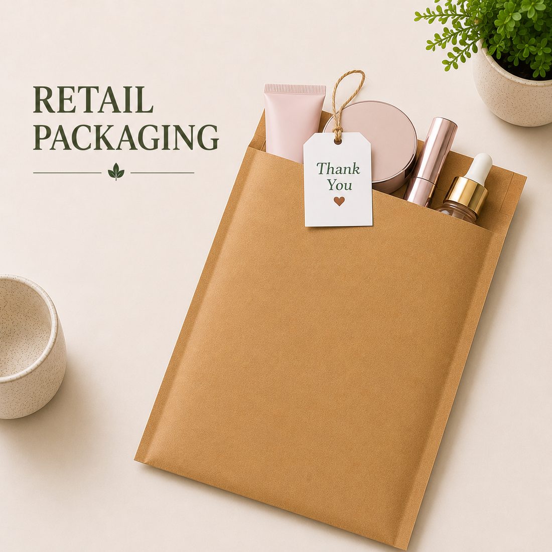 7x8 Kraft Paper Mailer Bag | 110 GSM