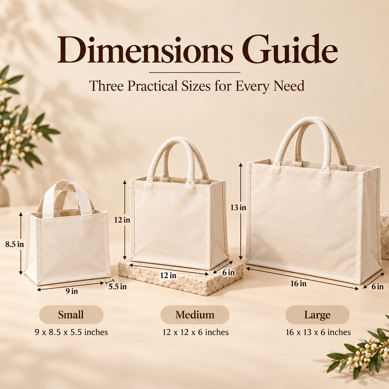 Cotton Canvas Gusset & Gift Bag Sample Kit
