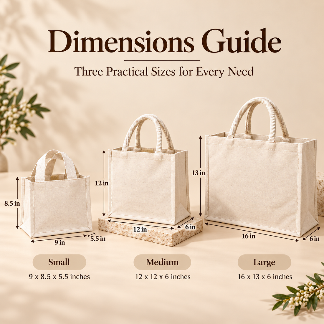 Cotton Canvas Gusset & Gift Bag Sample Kit