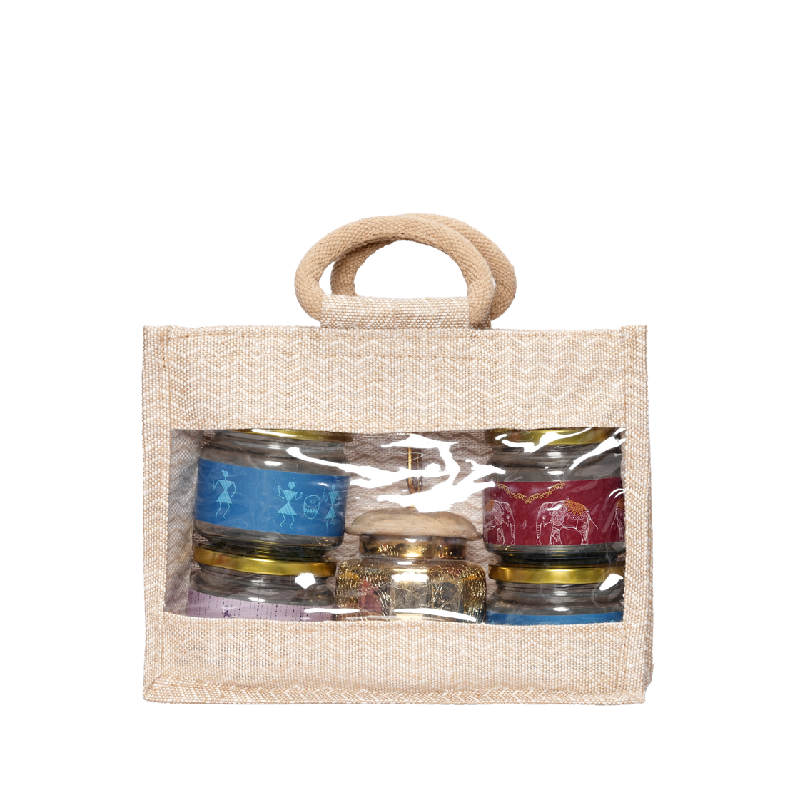 12x9 Inch Transparent Window Jute Bags