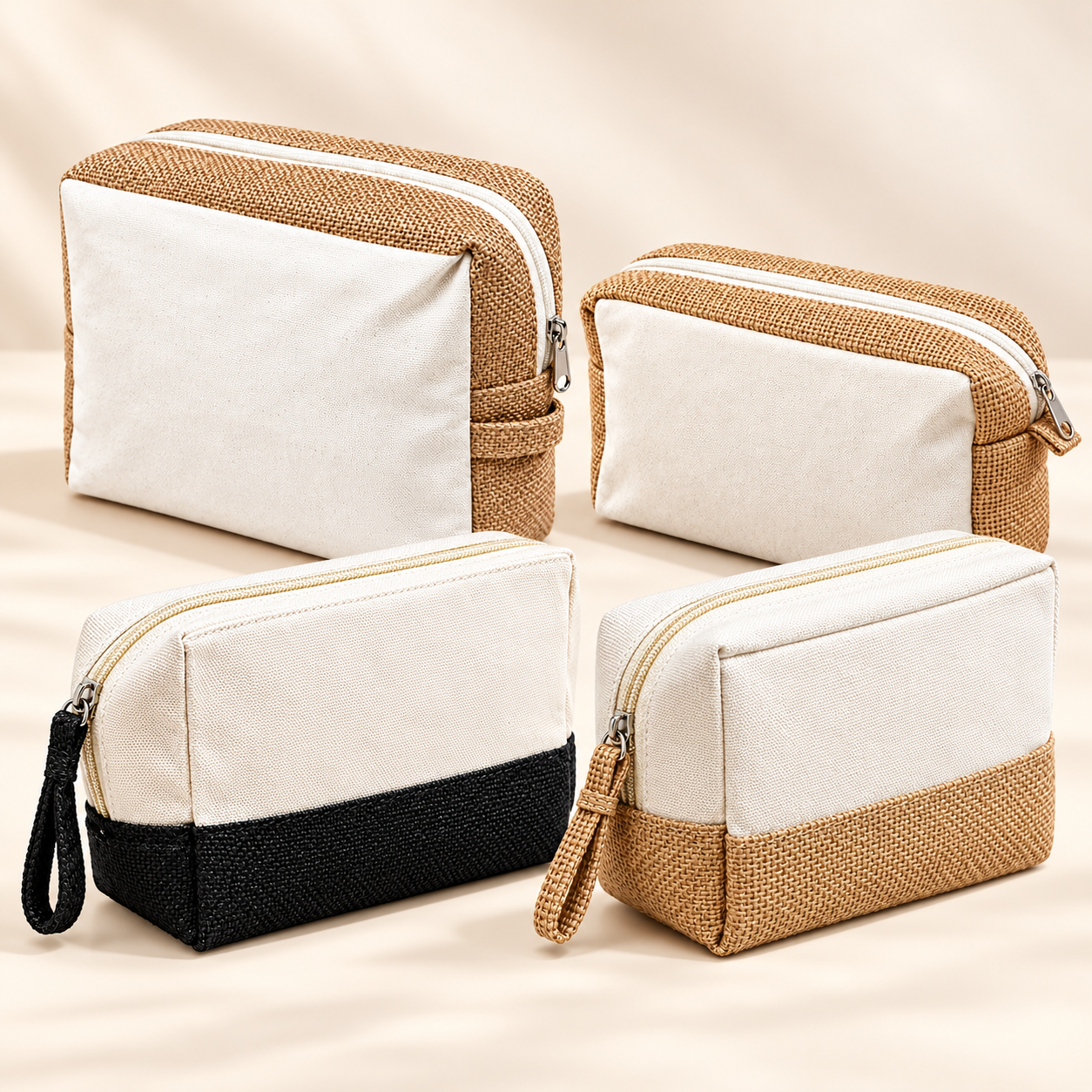 Canvas & Jute Zipper Pouch Sample Kit