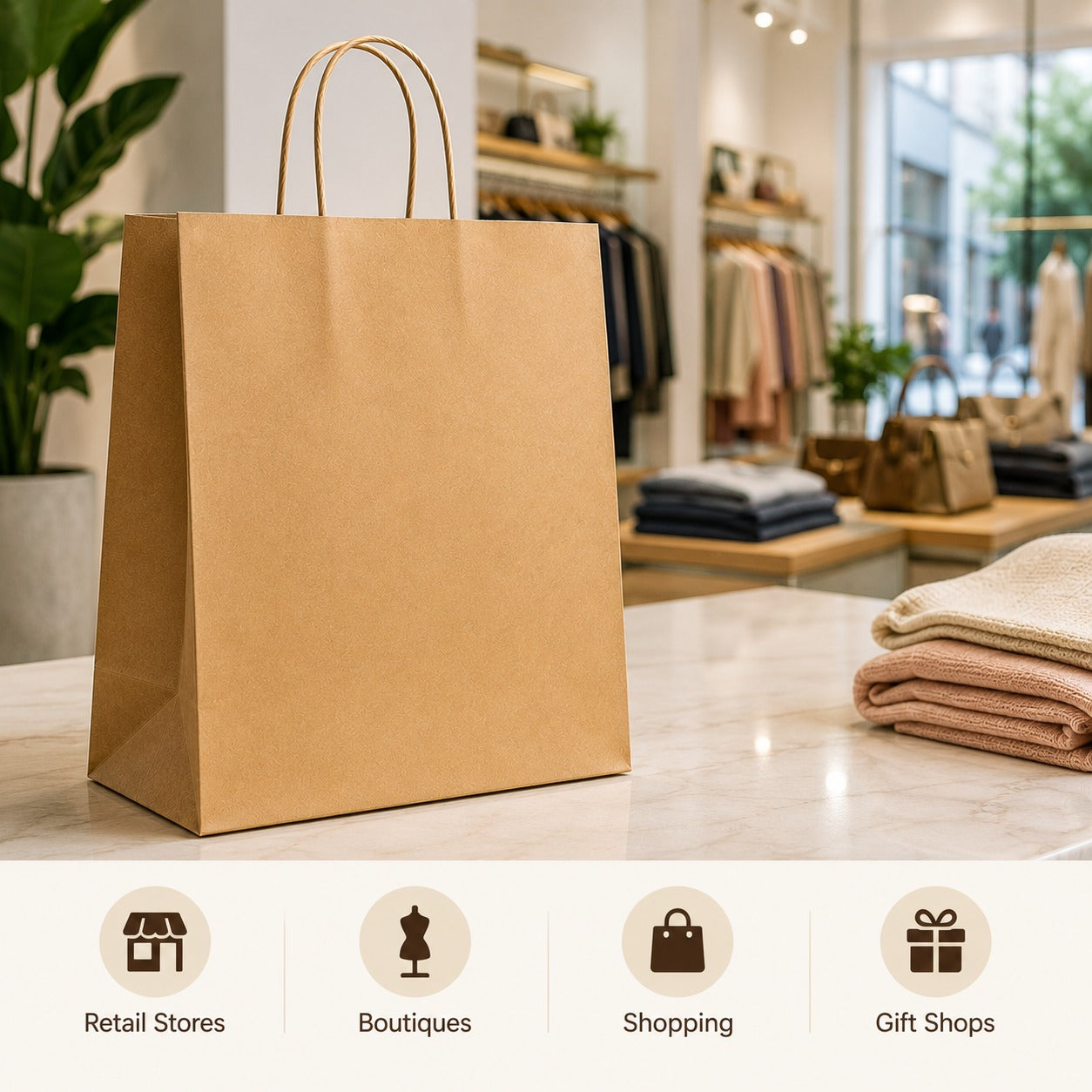 8x12x5 Kraft Paper Bag | 110 GSM