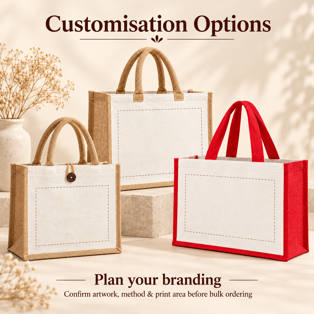 Laminated Jute Hamper & Gift Bag Sample Kit