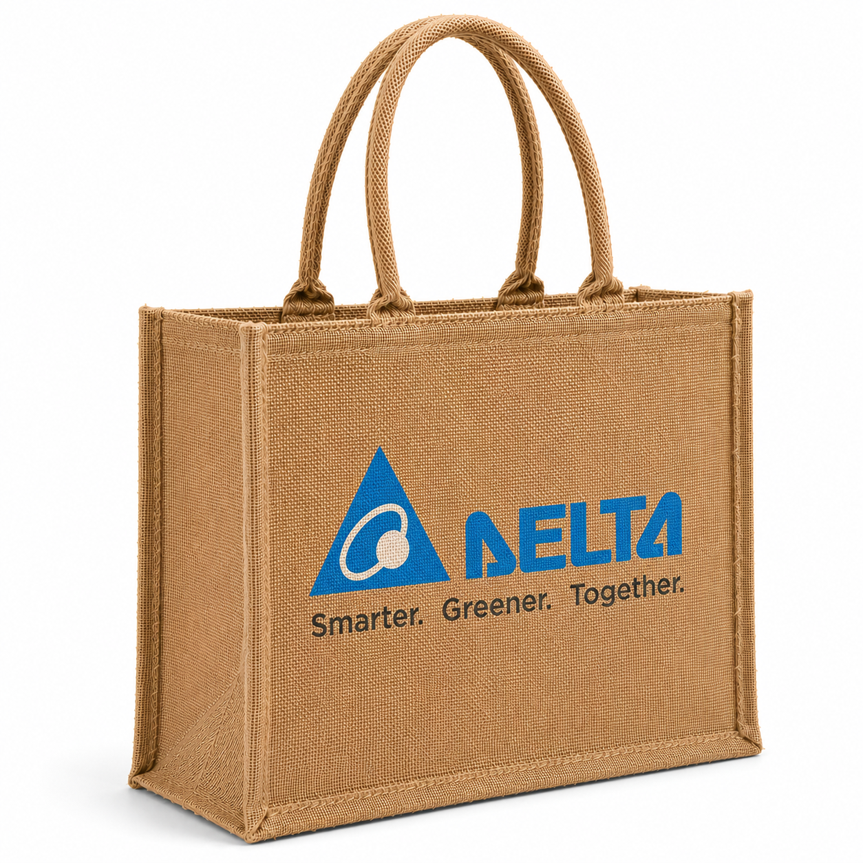 Custom 15×13×6 Natural Jute Tote Bag | 350 GSM