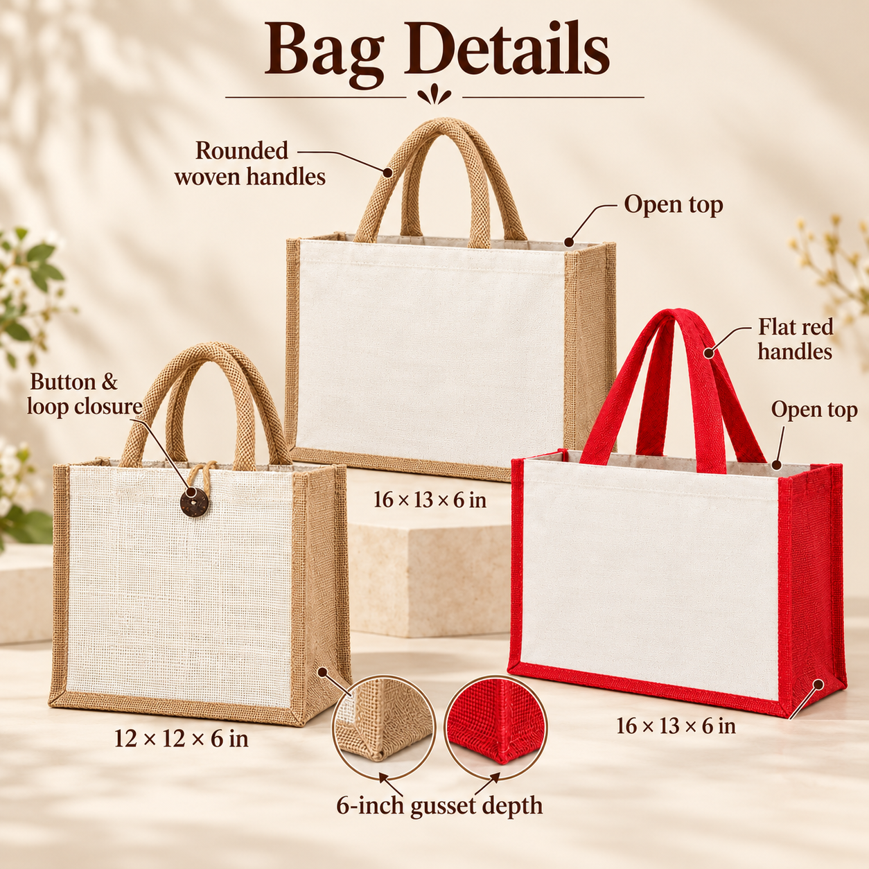 Laminated Jute Hamper & Gift Bag Sample Kit
