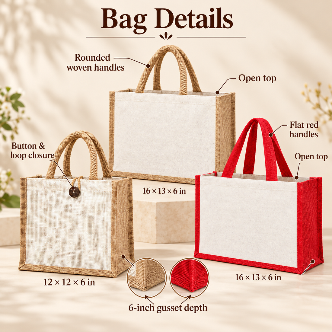 Laminated Jute Hamper & Gift Bag Sample Kit