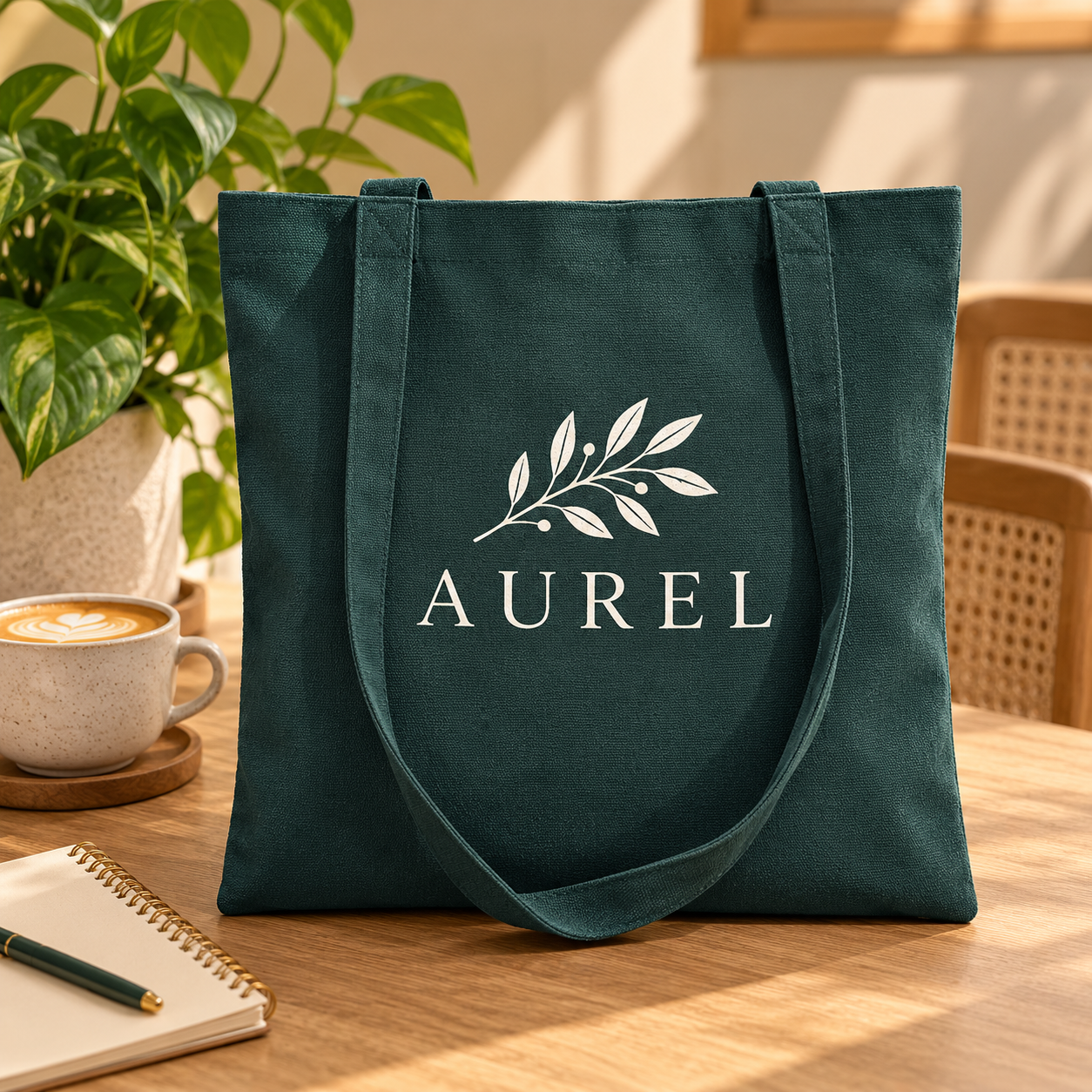 14.5x15.5 Dark Green Cotton Canvas Tote Bag | 350 GSM