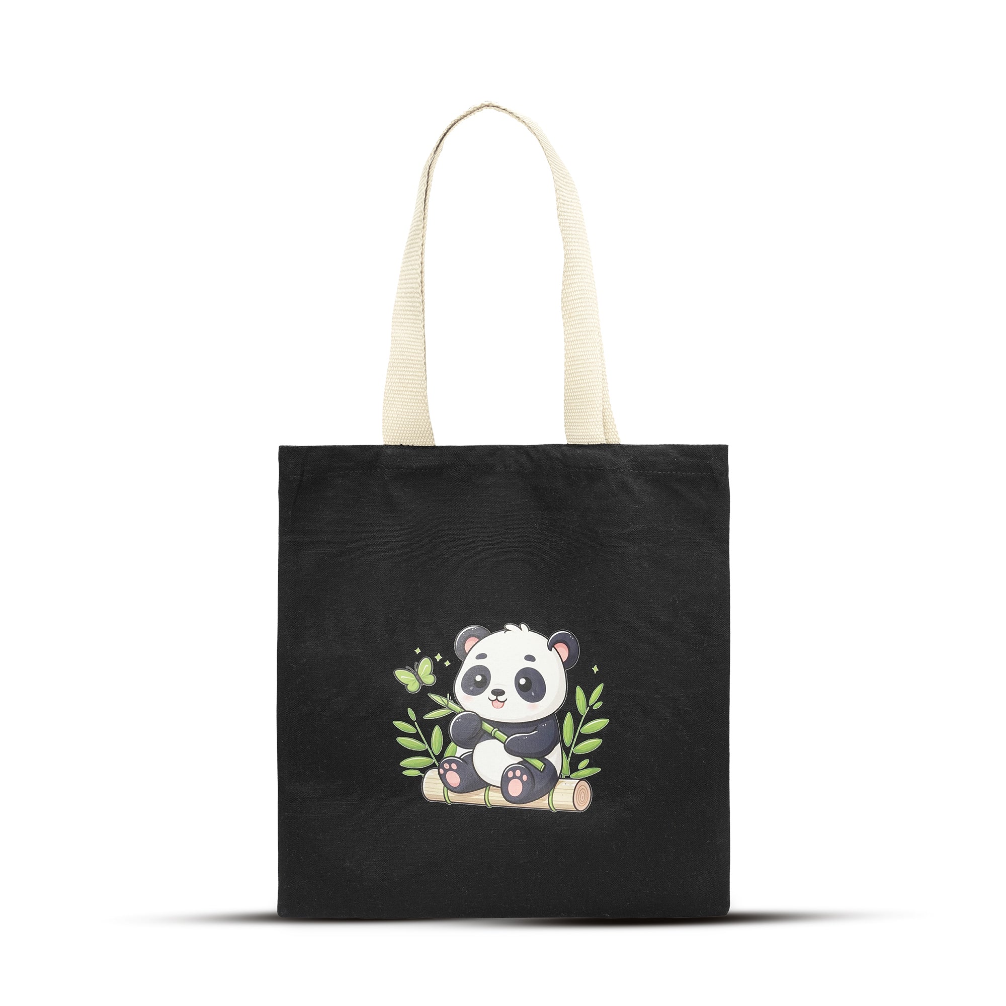 Black Panda Tote Bag