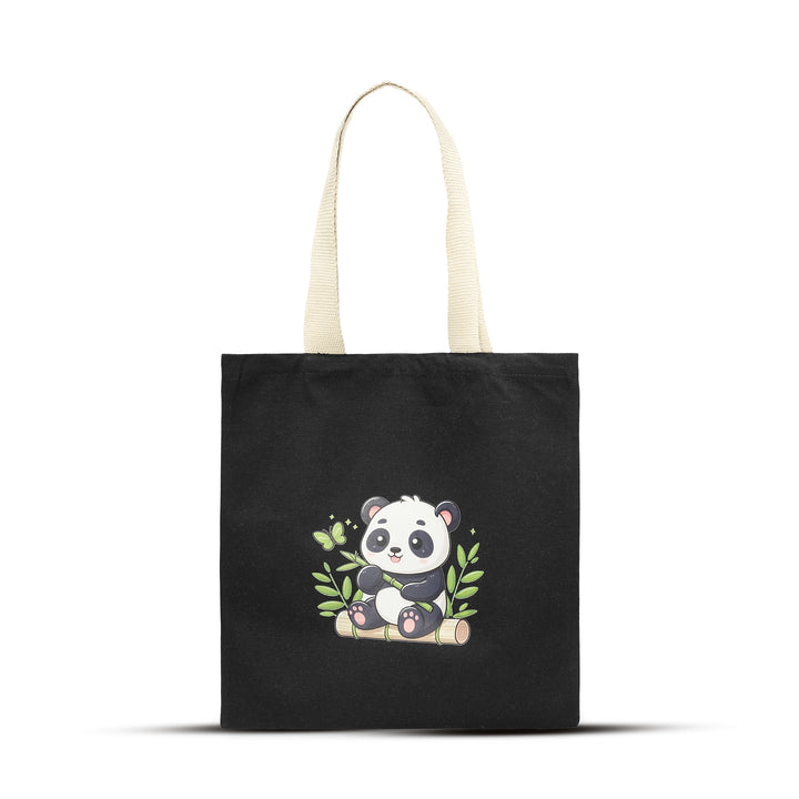Black Panda Tote Bag