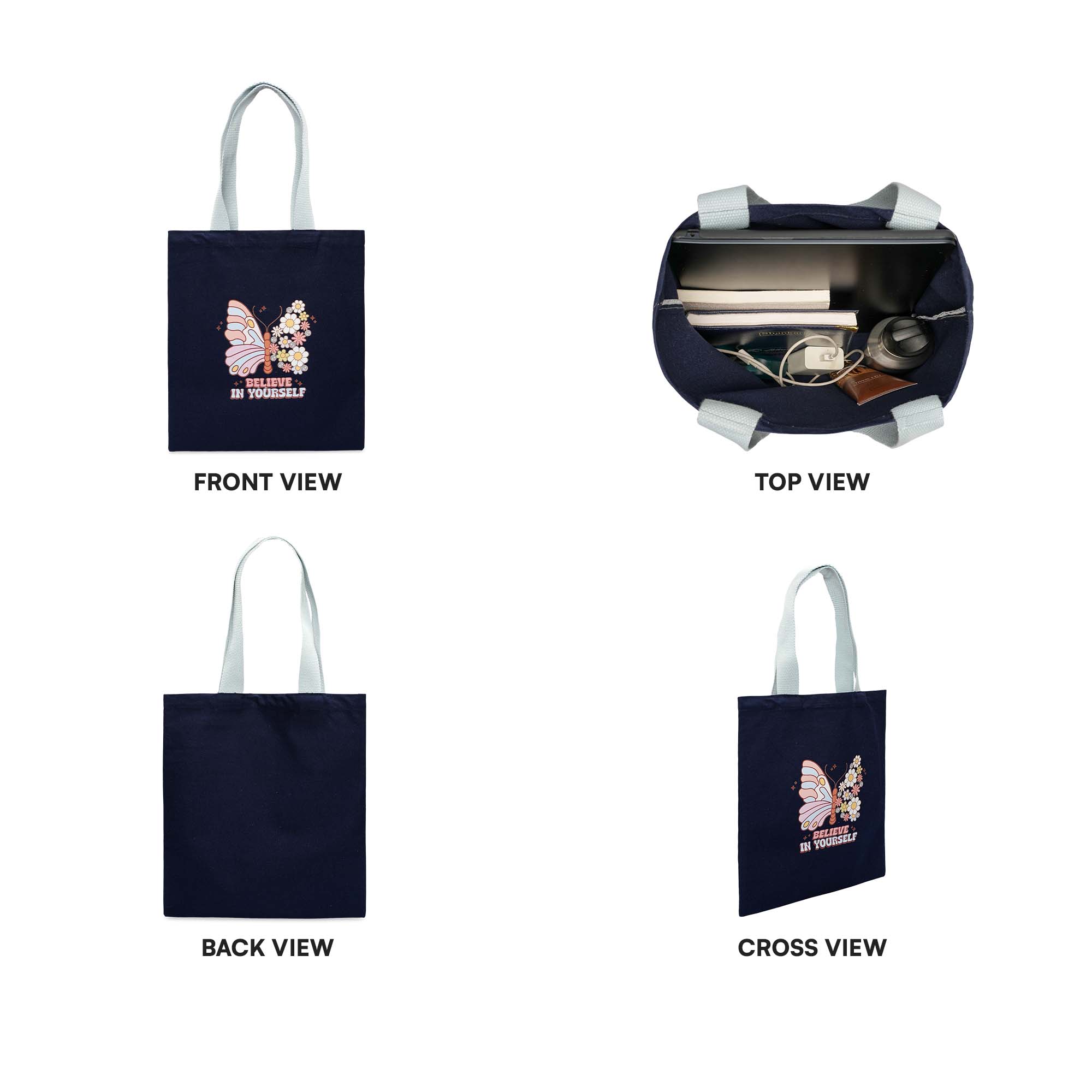 Believe in Yourself Butterfly Tote Bag