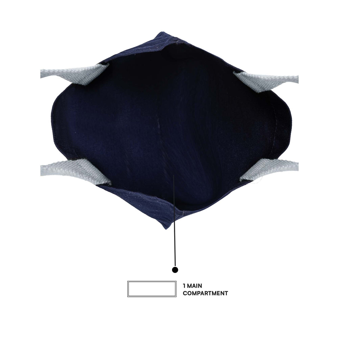 Plain Navy Blue Tote Bag