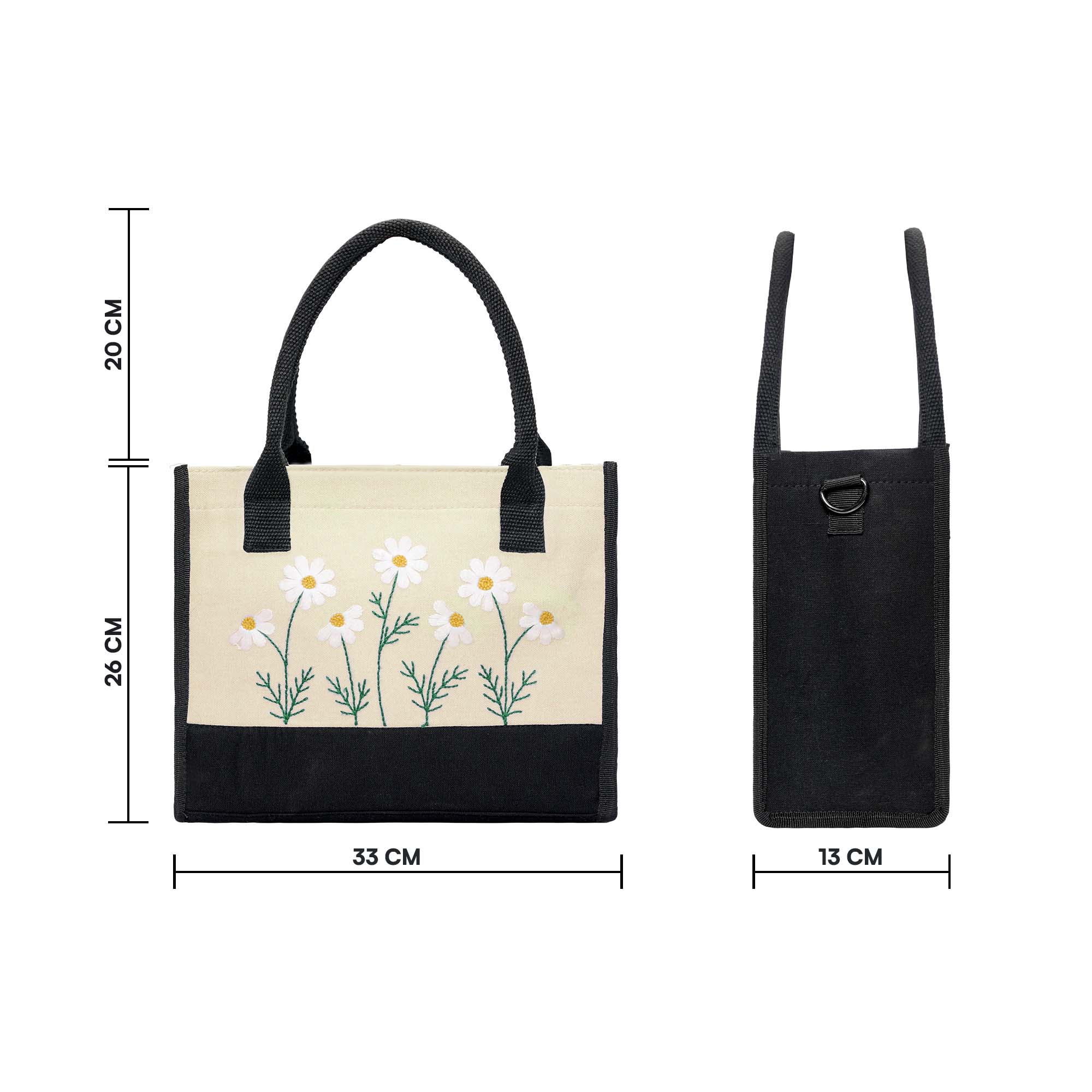 Off-White Floral Tote Bag