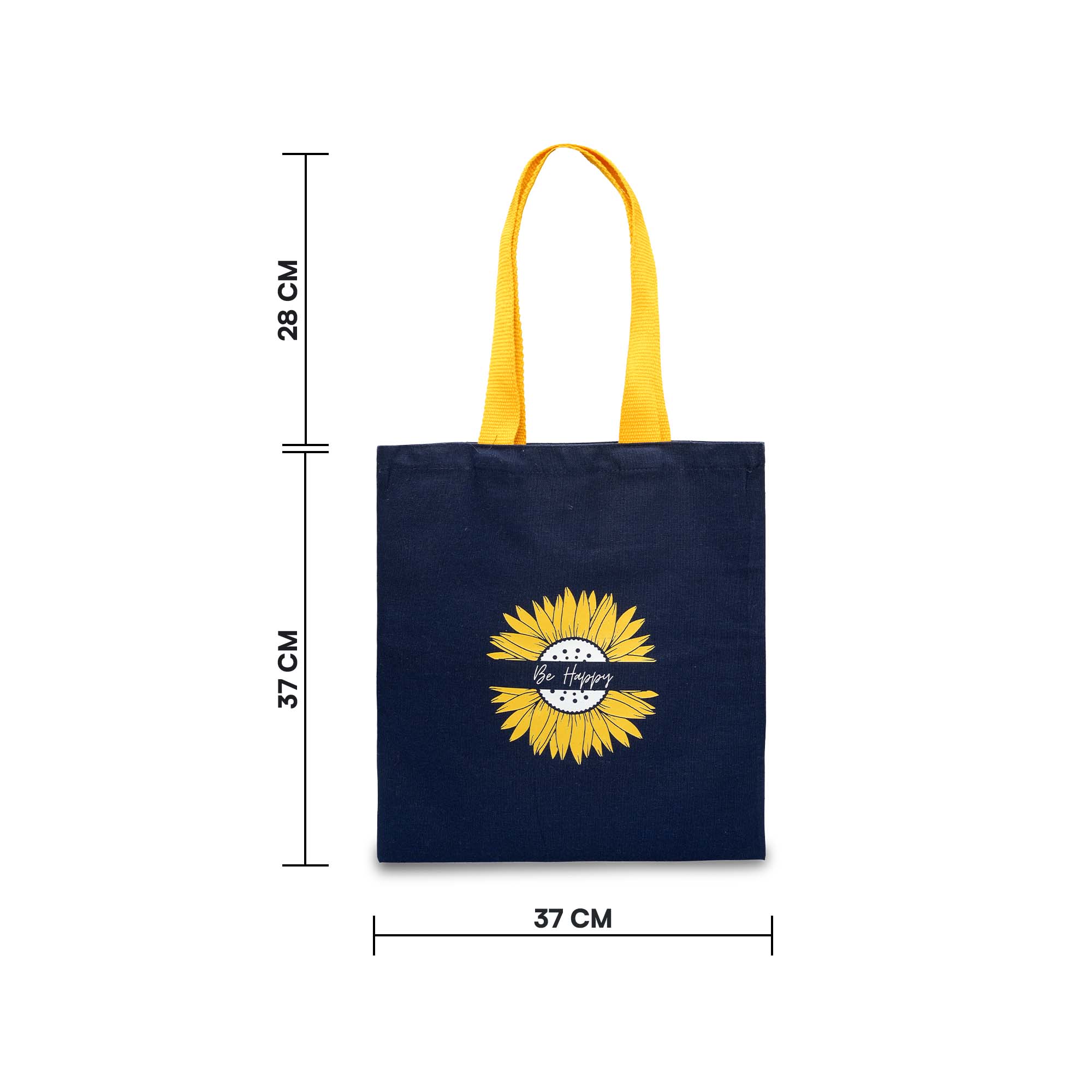 Be Happy Sunflower Tote Bag