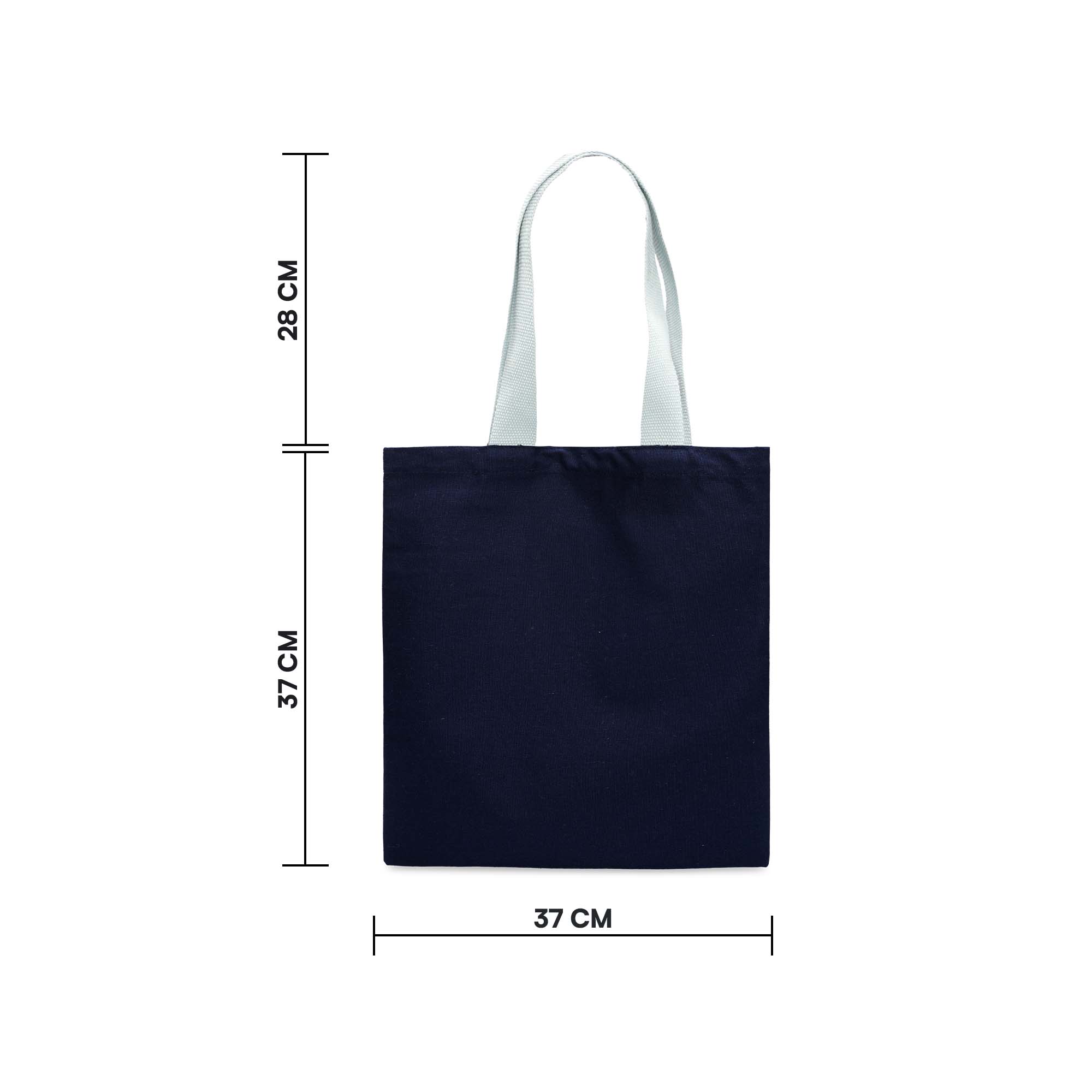 Plain Navy Blue Tote Bag
