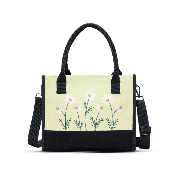 Green Floral Tote Bag