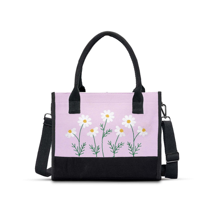 Purple Floral Tote Bag