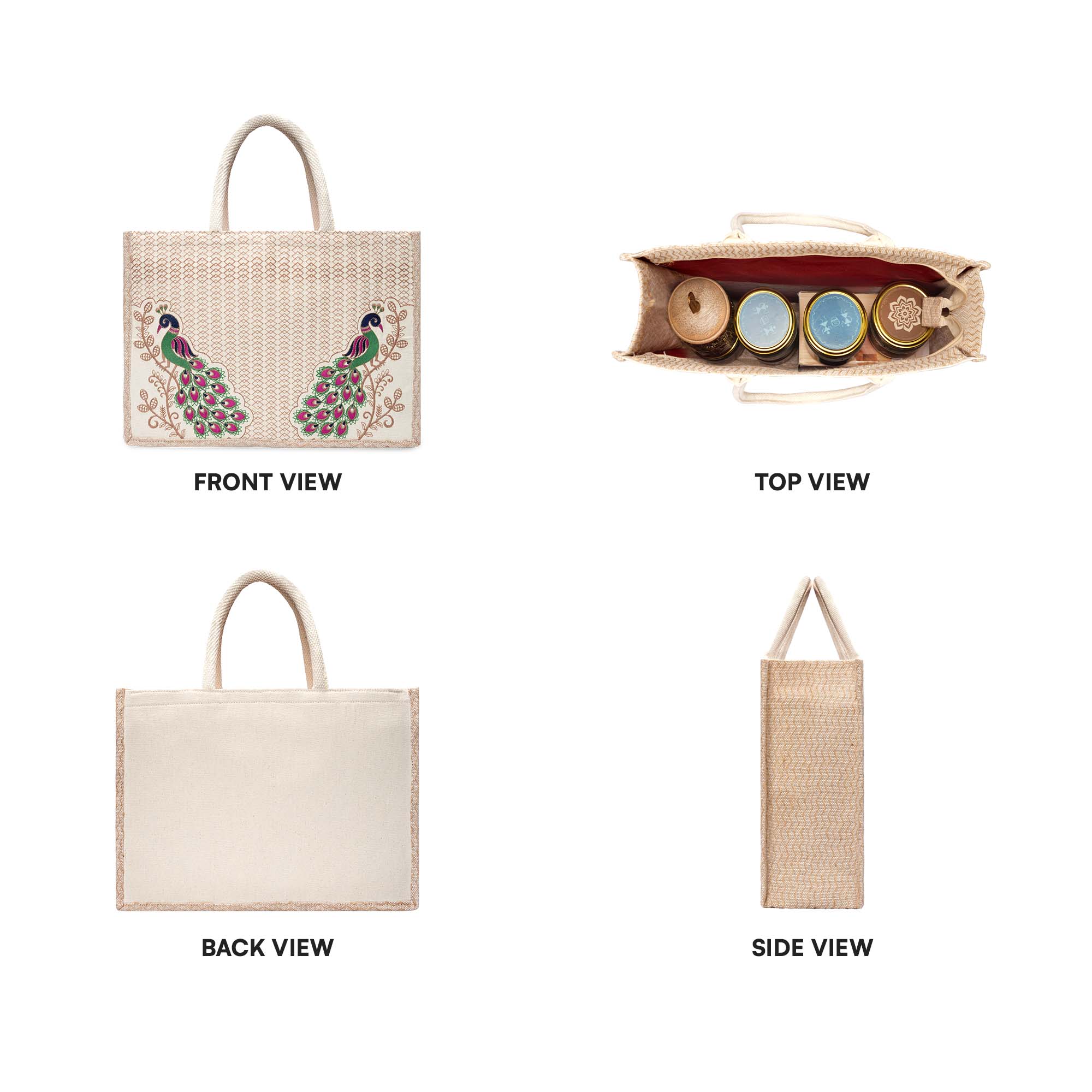 Twin Peacock Hamper Bag