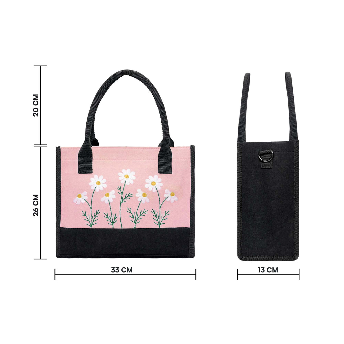 Pink Floral Tote Bag