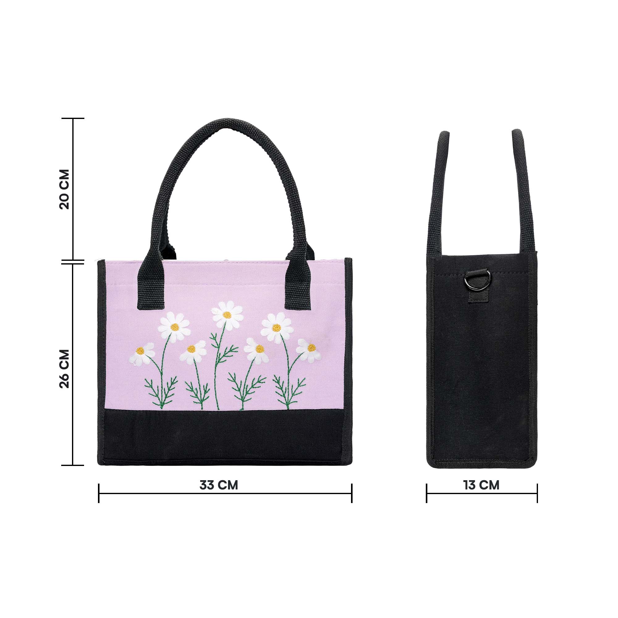 Purple Floral Tote Bag