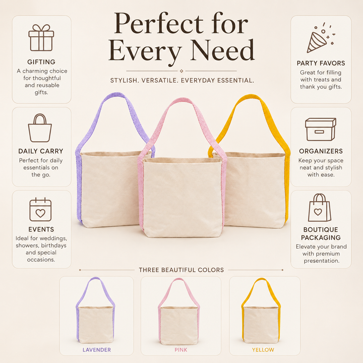 Basket Bag Sample Kit – 3 Colors | 400 GSM