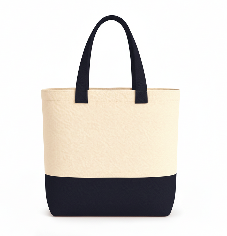 Black & Beige Tote Bag