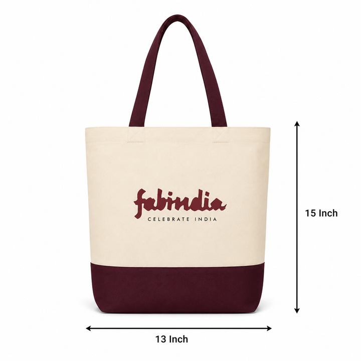Custom 13"x15" Brown & Beige Tote Bag | 330 GSM