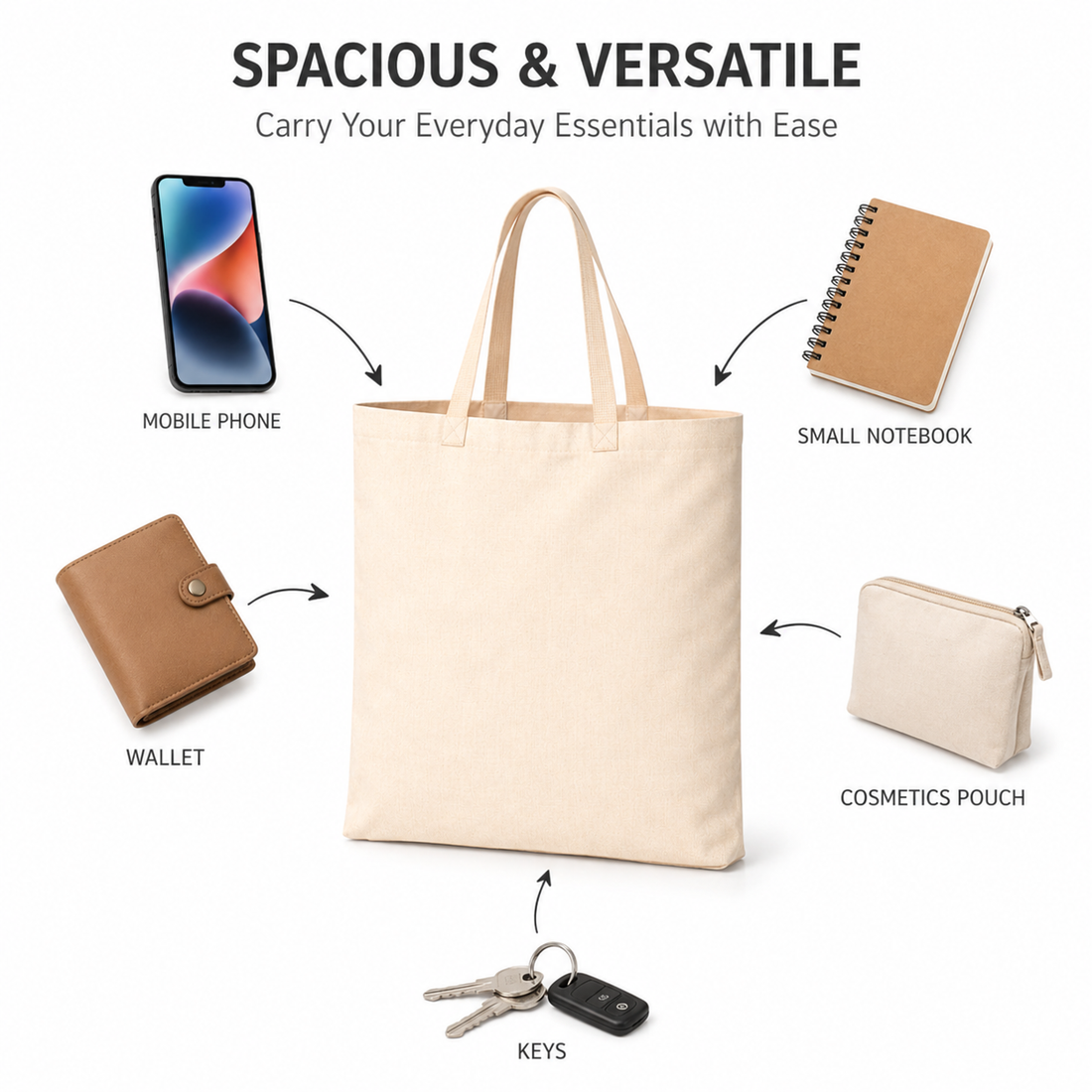 18x20 Inch Cotton Canvas Tote Bag
