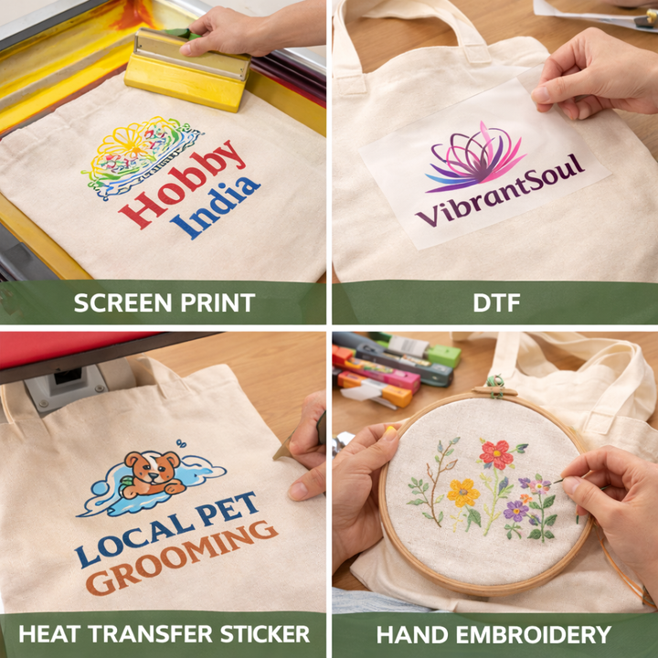 Plain 14x16 Inch Cotton Tote Bag | 220 GSM
