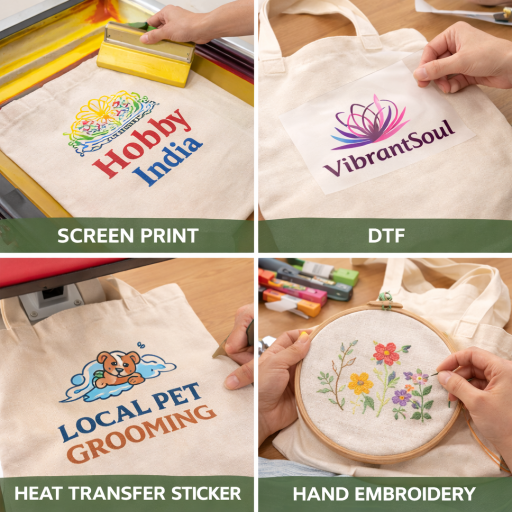 Plain 12x14 Inch Cotton Tote Bag | 220 GSM