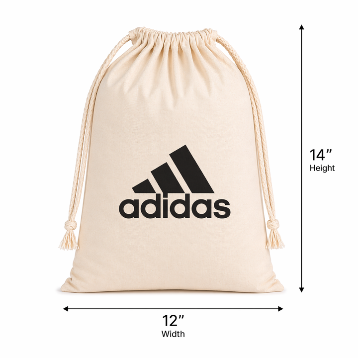 Custom 12x14 Inch Cotton Drawstring Bag | 150 GSM
