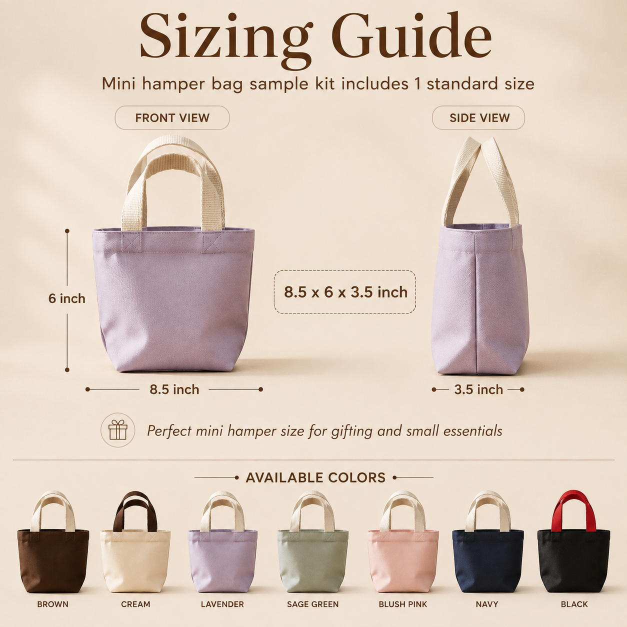 Mini Hamper Bag Sample Kit - 7 colors | 330 GSM