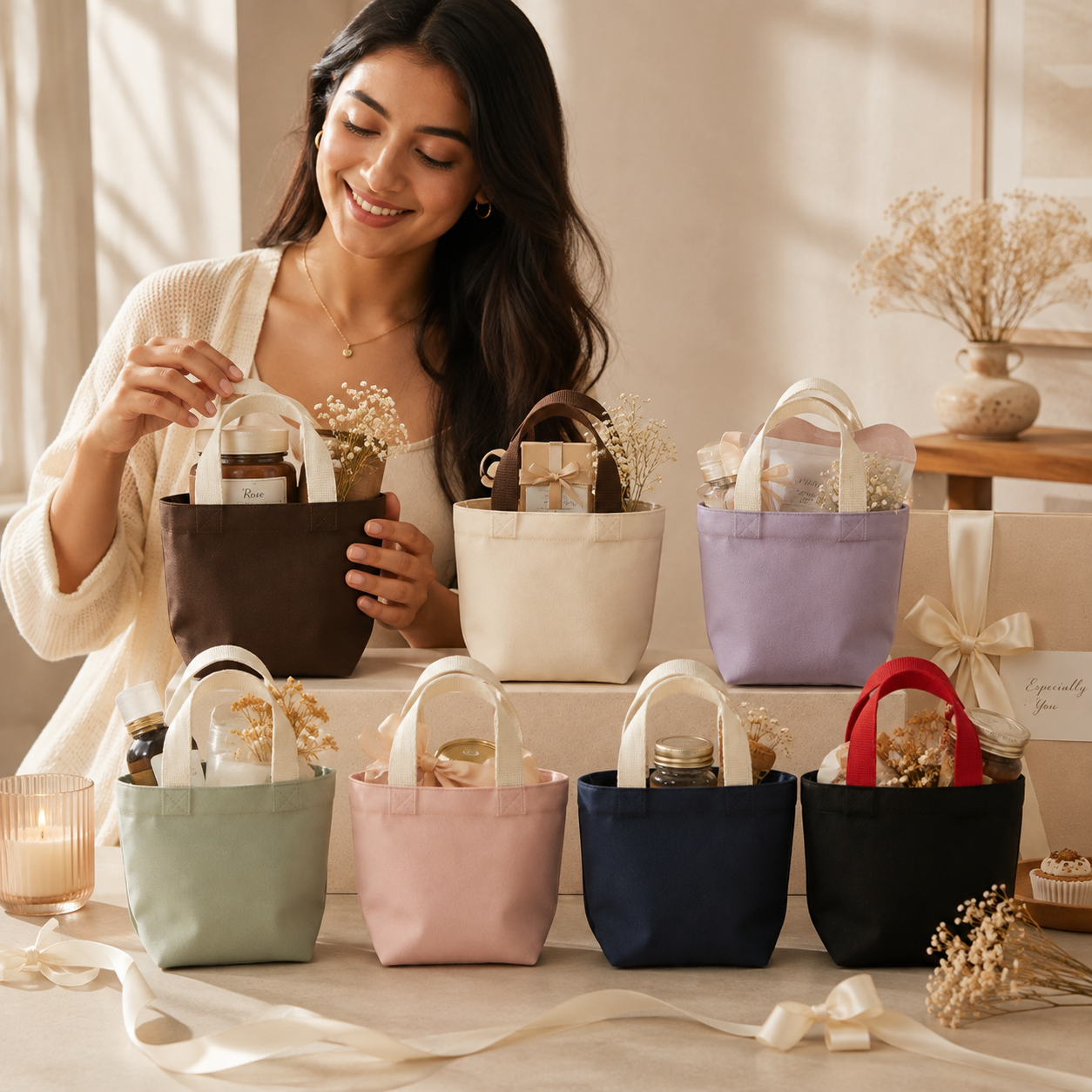 Mini Hamper Bag Sample Kit - 7 colors | 330 GSM