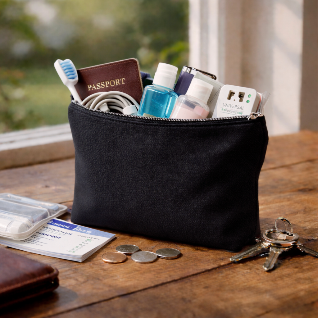 Everyday Cotton Zipper Pouch