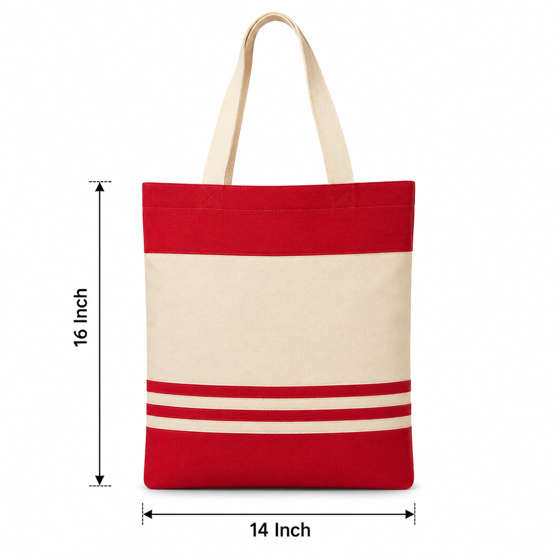 14×16 Red Tote Bag | 330 GSM