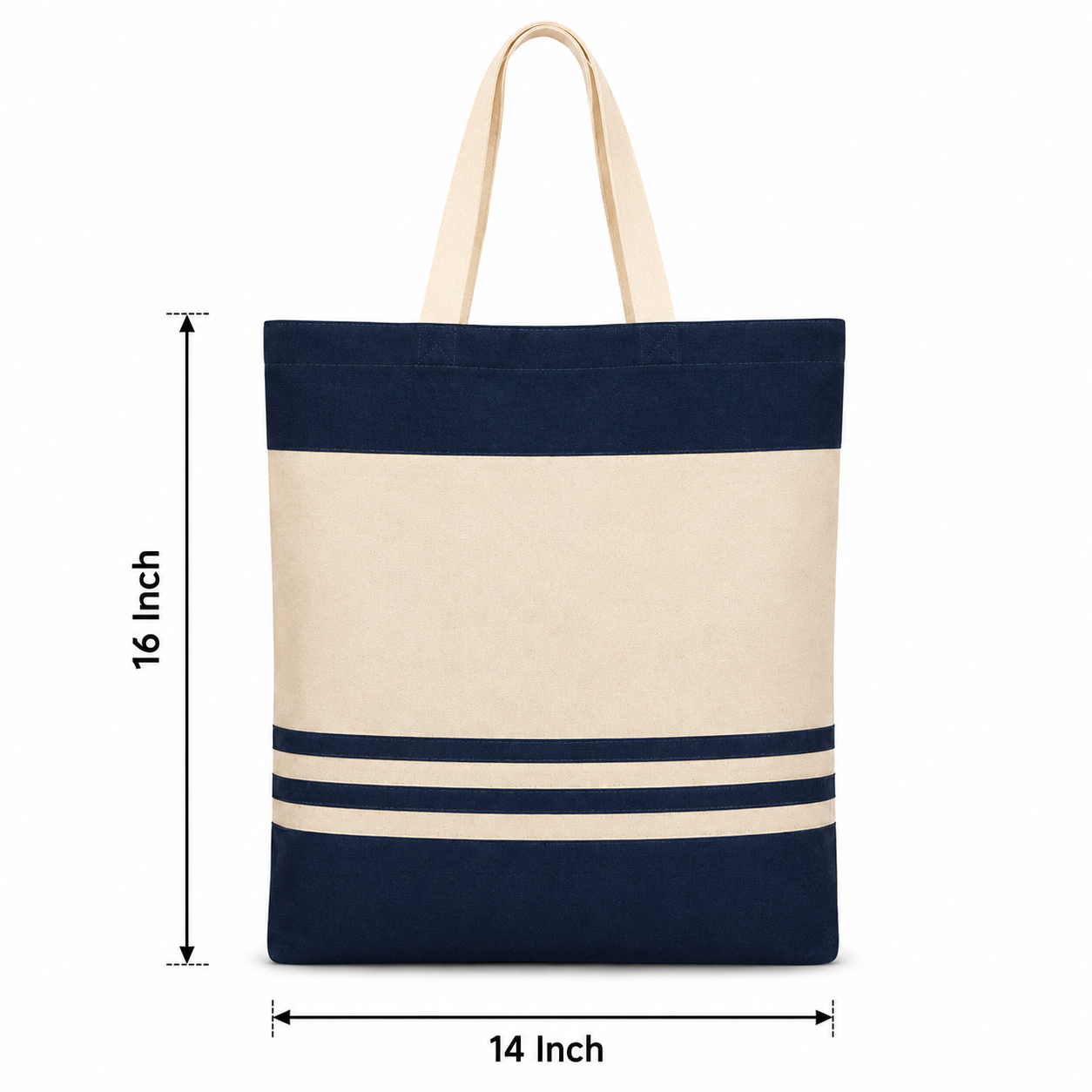 14×16 Navy Blue Tote Bag | 330 GSM