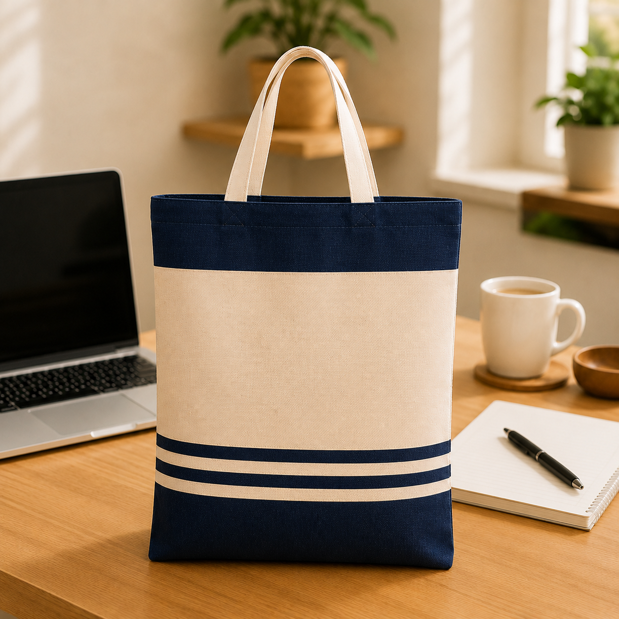14×16 Navy Blue Tote Bag | 330 GSM