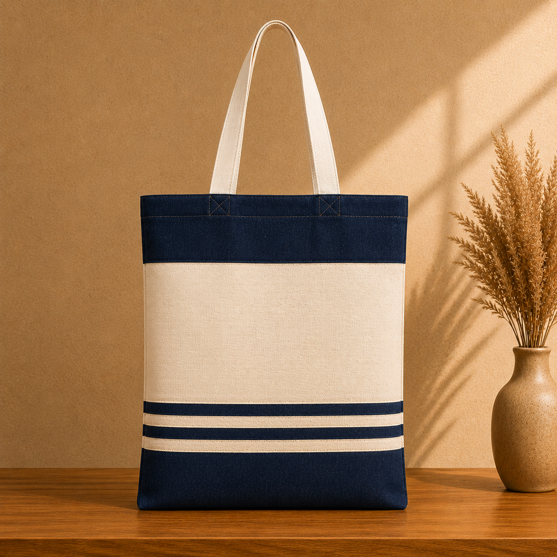 14×16 Navy Blue Tote Bag | 330 GSM